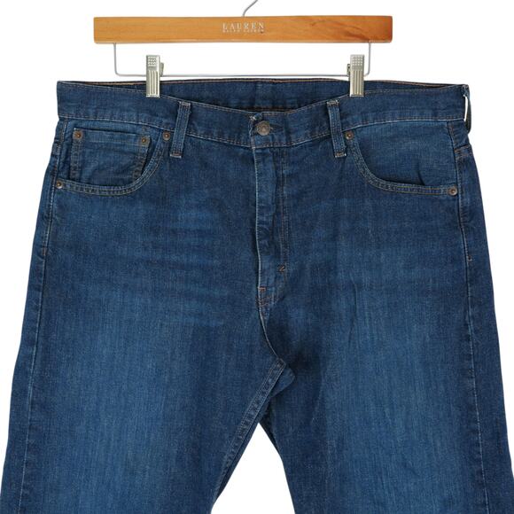 Levis 569 Jeans Mens 36x34 Blue Loose Straight Leg 100% Cotton Dark Wash Denim - Picture 3 of 14